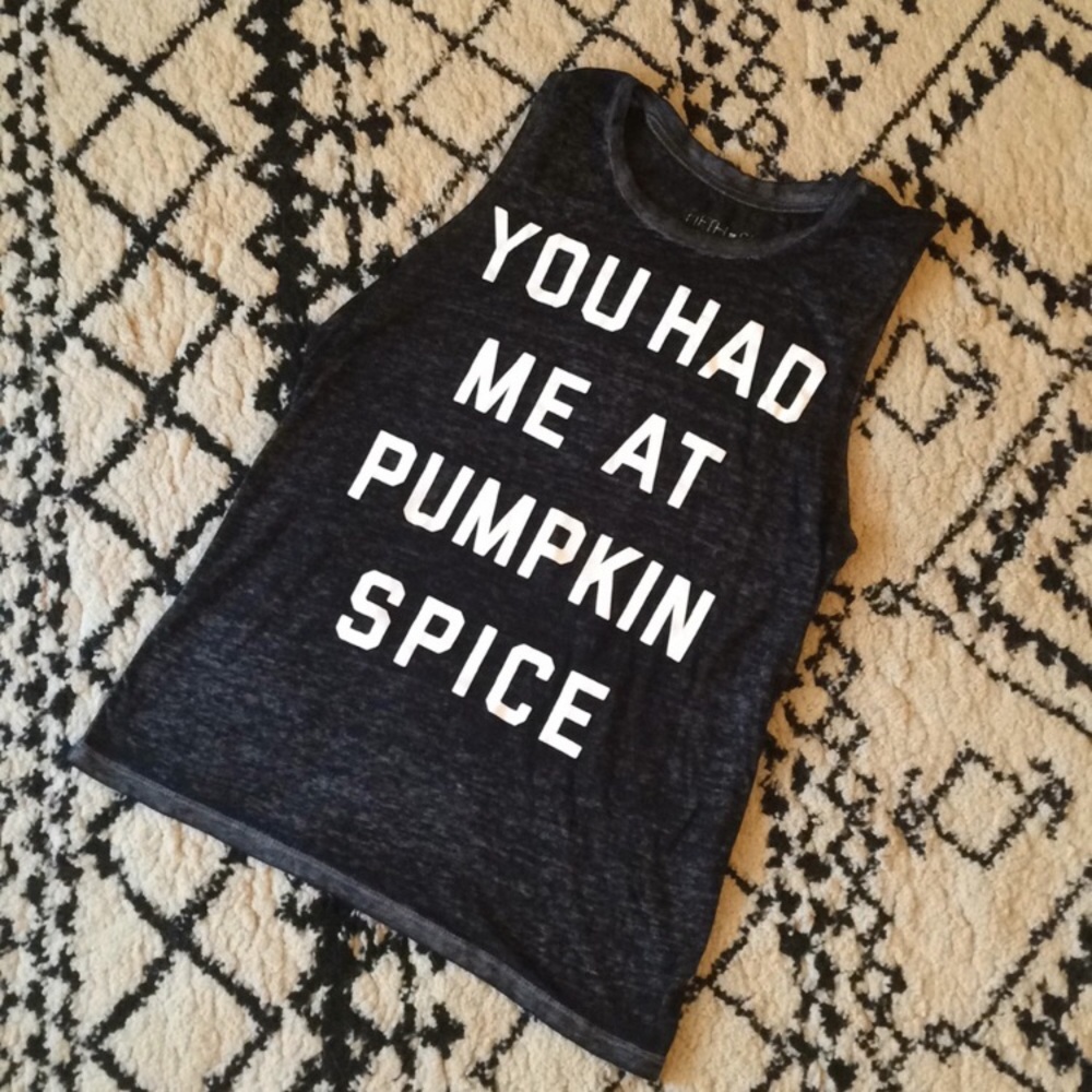 Fifth Sun | Black Burnout Pumpkin Spice Tank